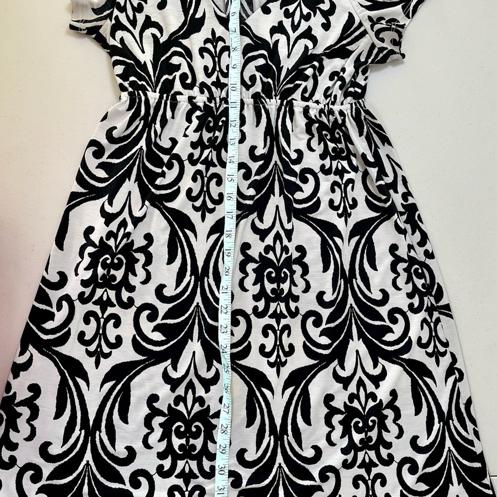 R Rouge Black and Cream V neck Dress - Picture 9 of 14